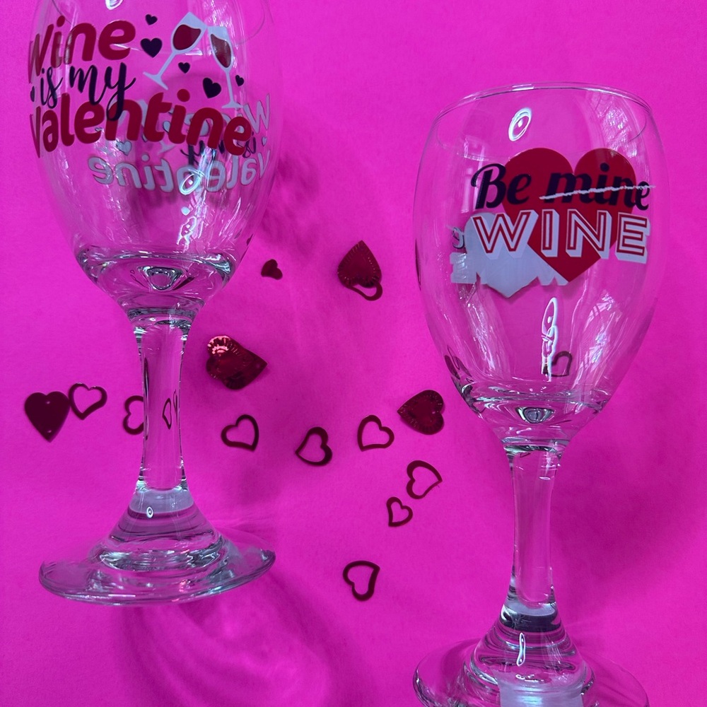 Aragon 10oz Wine Glass Bundle – “Wine Is My Valentine” 🍷❤️
